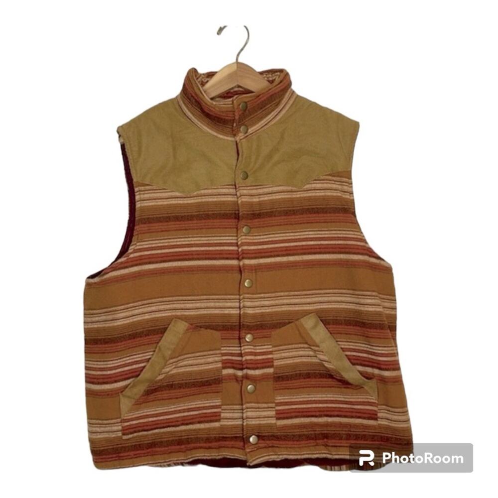 Striped Tan and Brown Women's Vest